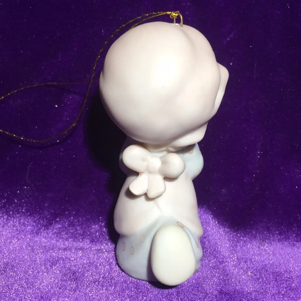 1982 Precious Moments dropping over for Christmas Ceramic Ornament